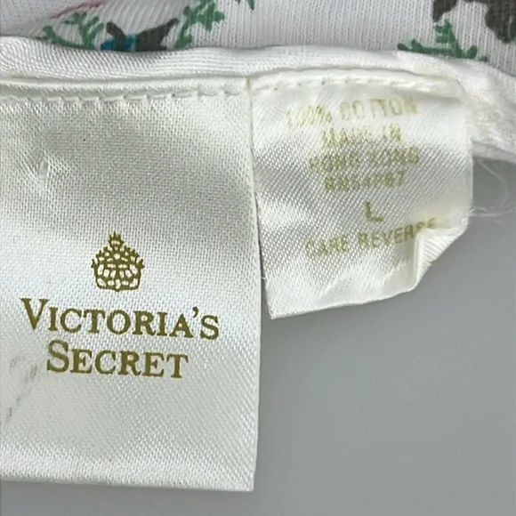 Victoria's Secret Rose Floral Print vintage Cotton Cottage core Nightshirt - Picture 3 of 6